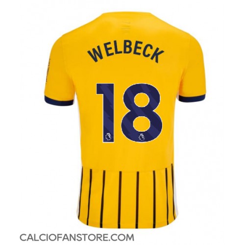 Maglia Calcio Brighton Danny Welbeck #18 Seconda Divisa 2024-25 Manica Corta
